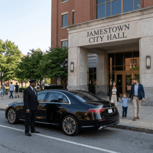 Car Service Jamestown City Hall.