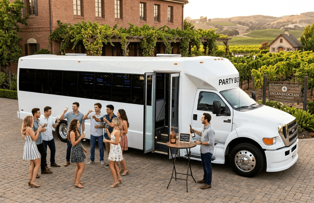 Party Bus Inland Ocean Vineyards